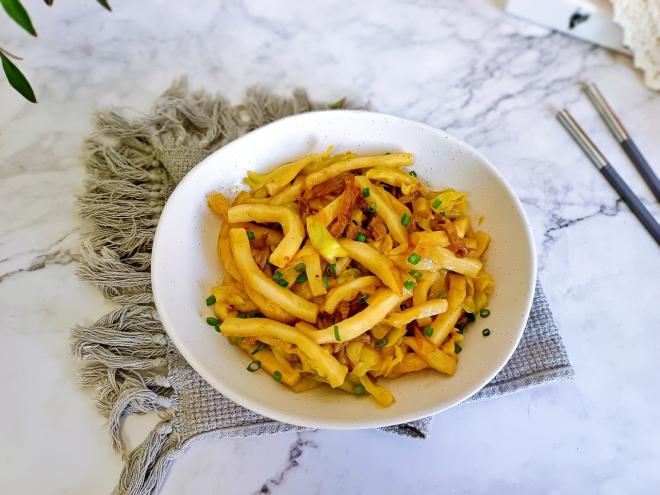 圆白菜牛肉炒年糕