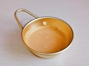 麻酱汁：2勺芝麻酱+水花开。