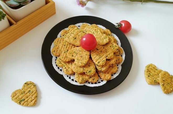 葱香爱心饼干