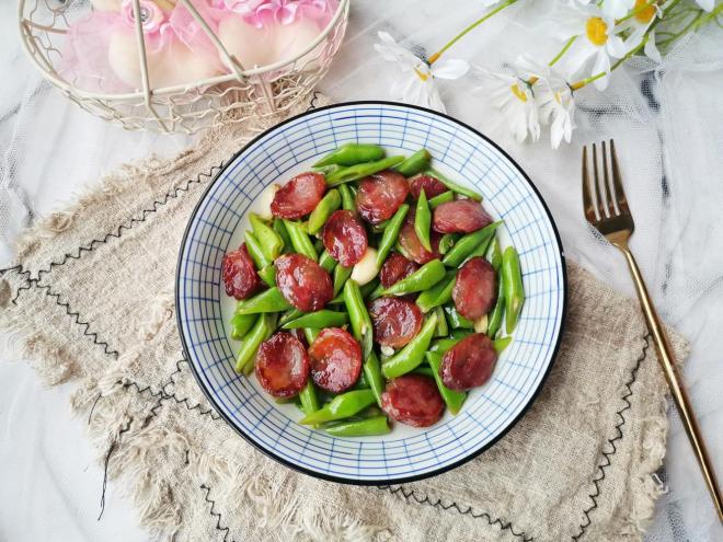 四季豆炒腊肠