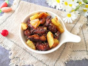 土豆焦香绵软。