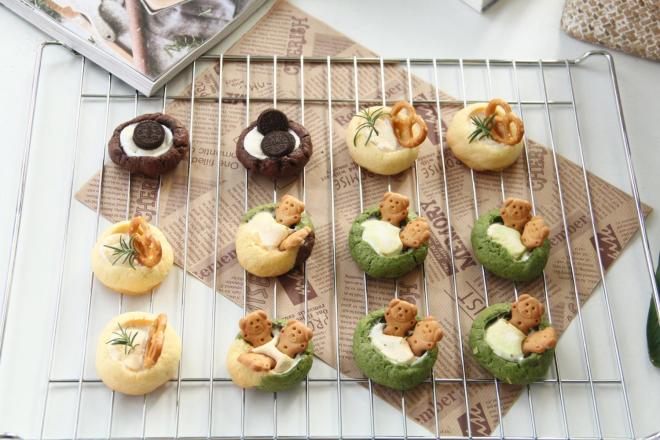 三口味棉花糖拉丝曲奇，外酥里软，巨好吃