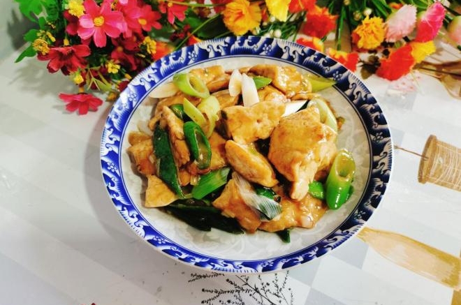 葱烧豆腐
