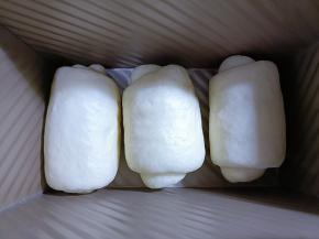 收口朝下放入模具中。