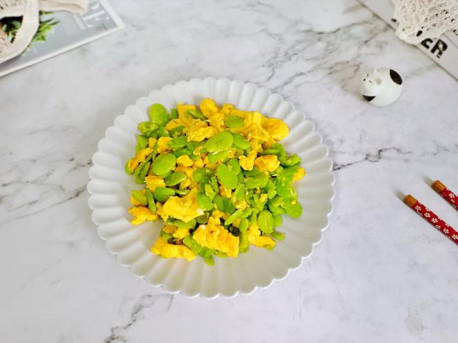蚕豆炒鸡蛋