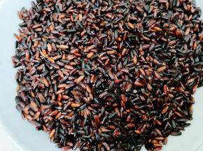 泡发好的黑米沥干水，加入盐和酱油调味