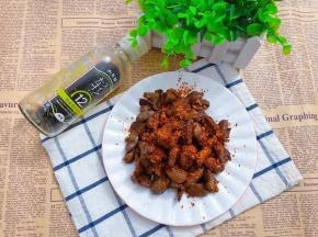 孜然烤鸡心完成