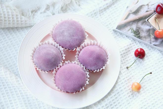 免烤箱，冰冰凉软糯芋泥啵啵雪媚娘，这颜值，绝了！