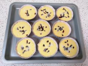 撒上蔓越莓干和椰蓉。 