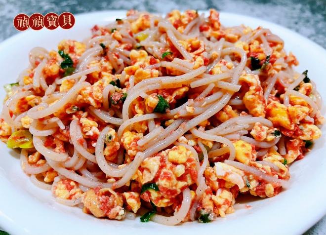 虾酱鹅蛋拌荞麦冷面