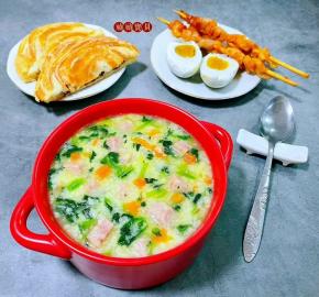 搭配油酥饼、鸭蛋和小炸串一起吃太棒了。