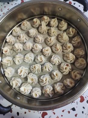 包好的小笼包，漂亮吧！