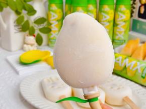 圆敦敦的芒果雪糕。