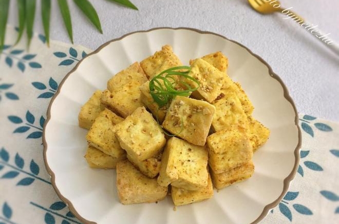 空气炸锅烤豆腐