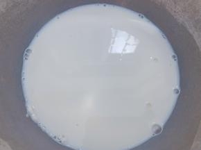 另取一个碗，加入牛奶，低筋面粉，白糖