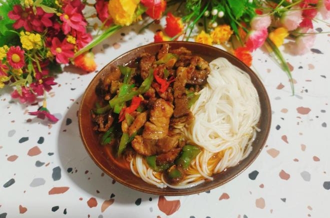 青椒肉丝面