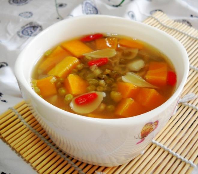 百合南瓜绿豆粥