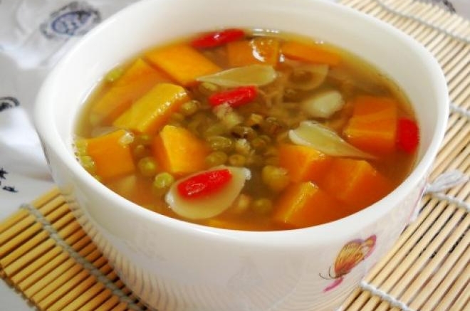 百合南瓜绿豆粥