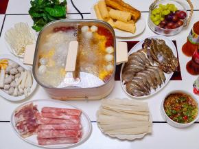鸳鸯火锅加热很快。