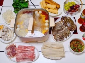 鸳鸯火锅加热很快。