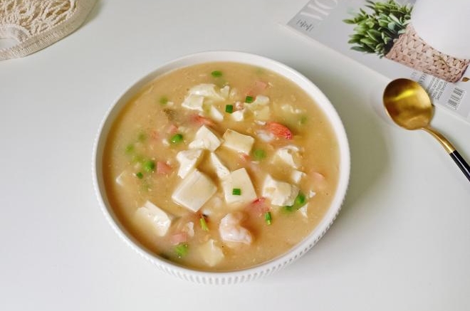 虾仁烩豆腐