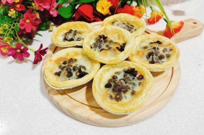 蜜豆芝士蛋挞