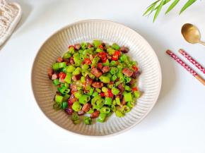 鲜嫩多汁的牛肉粒，米饭连吃两碗。
