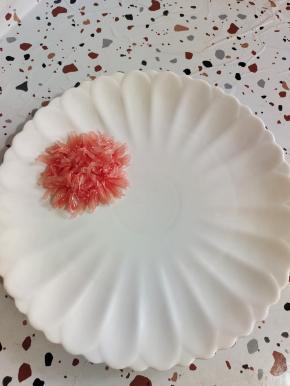 再把里面填满柚子果肉！