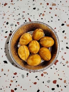 放在锡纸盘里！