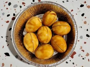 放在锡纸盘里！