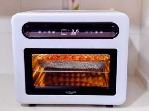 微蒸空气烹炸功能195度15分钟。