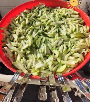 放在阳台上晒四五天左右！（做之前尽量看看天气预报，近一周内无雨才能做！太阳好的天气晒四五天就可以了！ 没有太阳估计还要延长晾晒时间！）