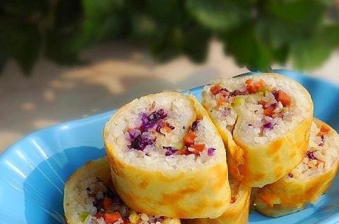 豆皮甘蓝饭卷
