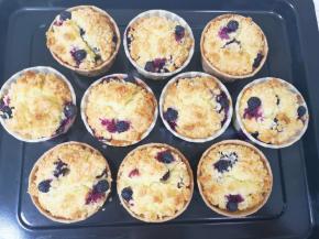 爆浆蓝莓马芬蛋糕出炉。