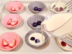 倒入蛋挞液8分满。