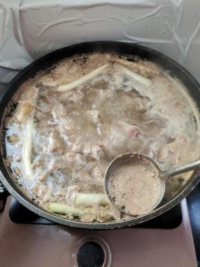 水开后，把表面浮末打起来！