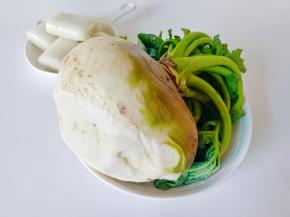 自己家种的大头菜，开年烤一个。