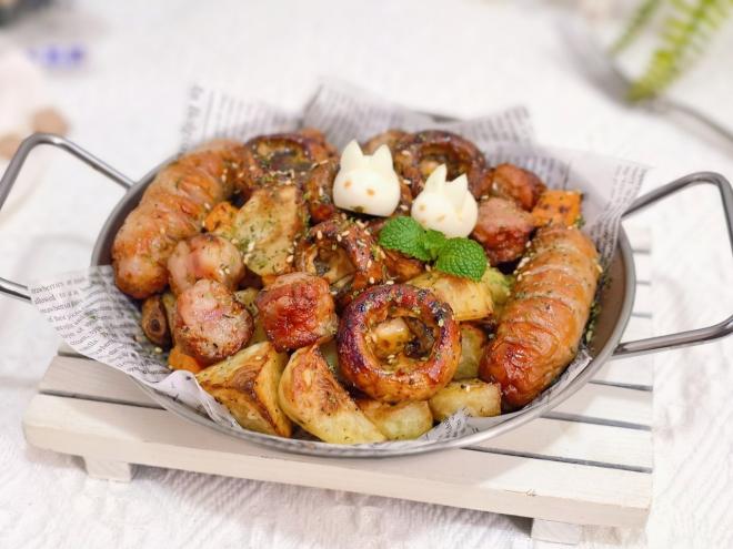 蒜香时蔬烤香肠