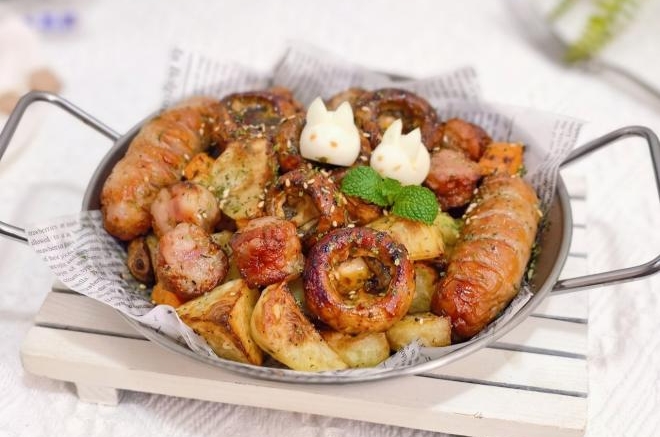 蒜香时蔬烤香肠