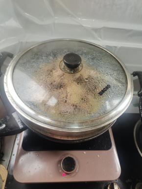 水开后，继续大火蒸1个小时！