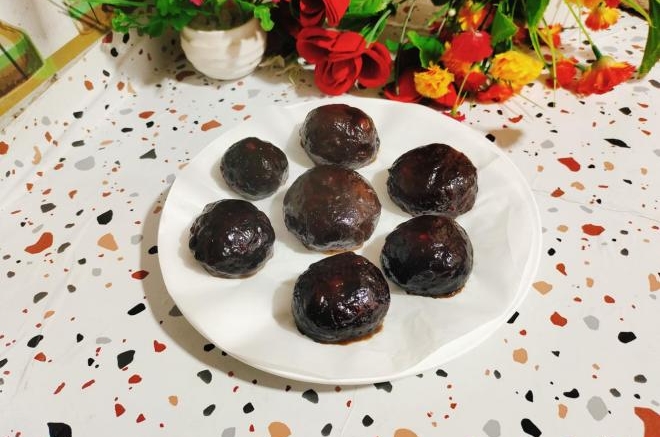红糖粘豆包