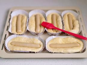 明显变大，刷蛋液。