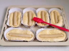 明显变大，刷蛋液。