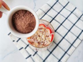 然后加入可可粉