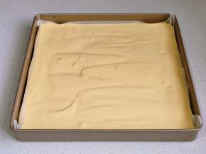 倒入烤盘中，震出气泡。