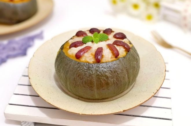 红糖糯米蒸南瓜