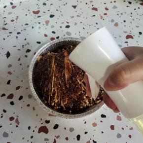 表层喷适量的油！