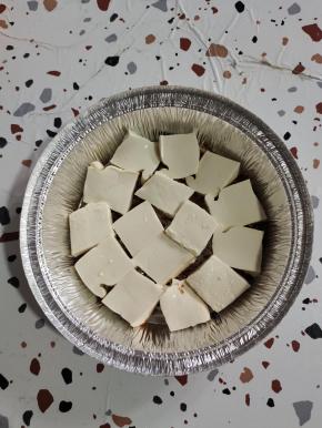 把豆腐铺上去！