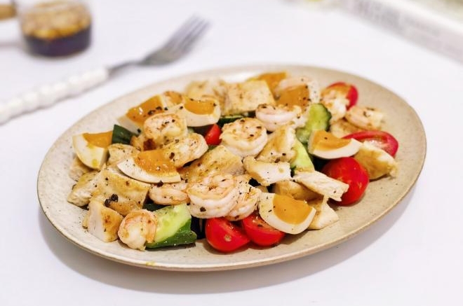 鸡胸肉虾仁时蔬