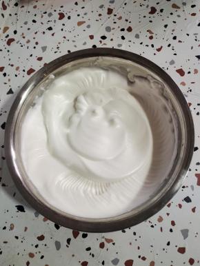 打发好的蛋白！